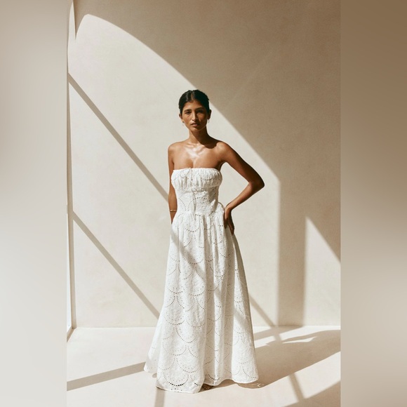 Sabo Skirt White Eyelet Maxi Dress - Picture 3 of 6